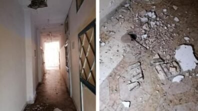 إنهيار جزئي في سقف مبنى