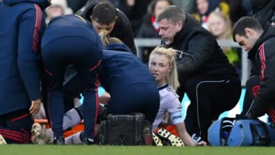 Leah Williamson set to miss world cup as Arsenal confirm ACL injury
