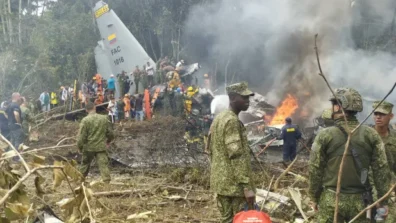 مقتل 66 على الأقل بحادث تحطم طائرة عسكرية في كولومبيا