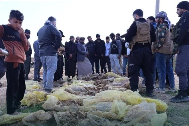 السيول تكشف المقابر الجماعية في الحسكة