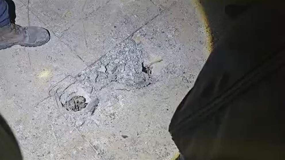 اثار الصاروخ على كورنيش الرملة البيضاء (شاهد الفيديو)