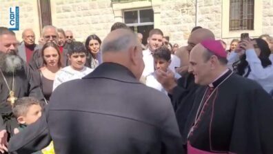 السفير البابوي جال على قرى قضاء مرجعيون وقدم التعزية باستشهاد الاب بيار الراعي