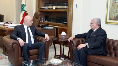 الرئيس عون عرض مع المشنوق لمبادرته لوقف التصعيد العسكري الراهن