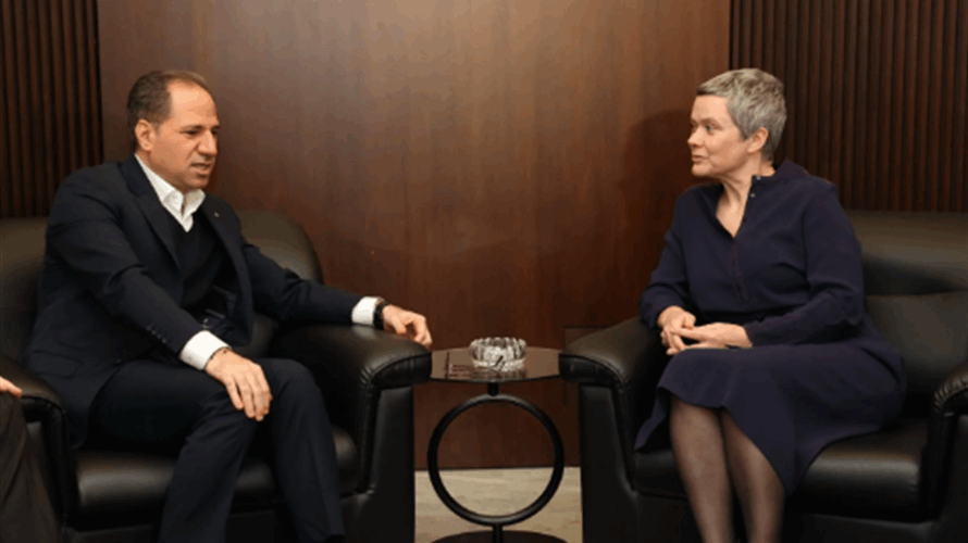 رئيس "الكتائب" إستقبل سفيرة الاتحاد الأوروبي: لمساندة الجيش للقيام بمهامه في حفظ الأمن والاستقرار