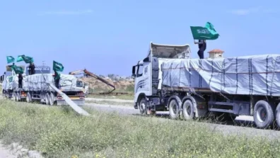 قافلة مساعدات سعودية جديدة تصل إلى غزة