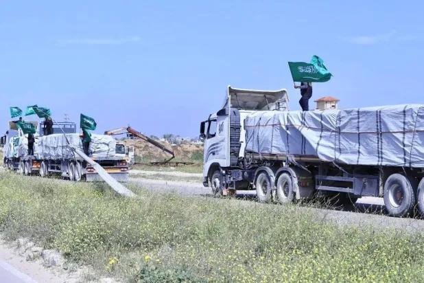 قافلة مساعدات سعودية جديدة تصل إلى غزة