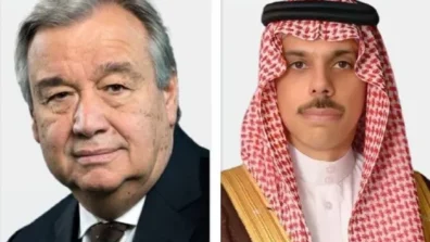 فيصل بن فرحان وغوتيريش يستعرضان الجهود حول تطورات المنطقة