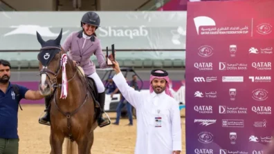 الفارسة السعودية «العنود» تعانق إنجازاً في كأس الاتحاد القطري