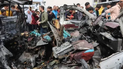 مقتل 4 فلسطينيين بغارة إسرائيلية استهدفت سيارة للشرطة في غزة