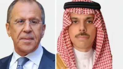 فيصل بن فرحان ولافروف يناقشان جهود تعزيز أمن المنطقة