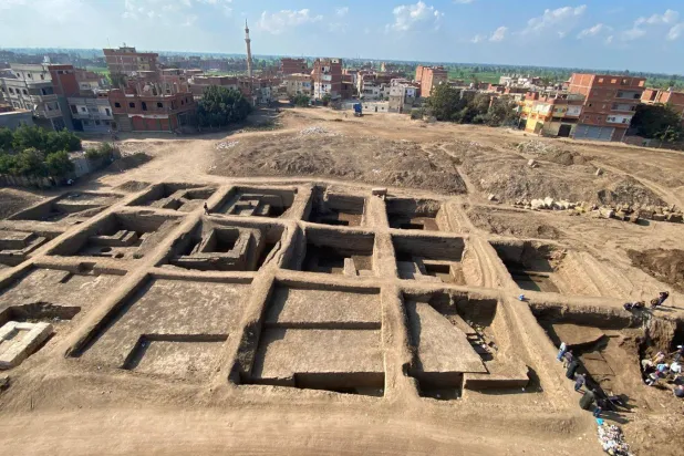 اكتشاف تمثال ضخم في منطقة أثرية بدلتا مصر