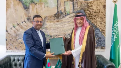 ولي العهد السعودي يتلقى رسالة خطية من رئيس وزراء بنغلاديش