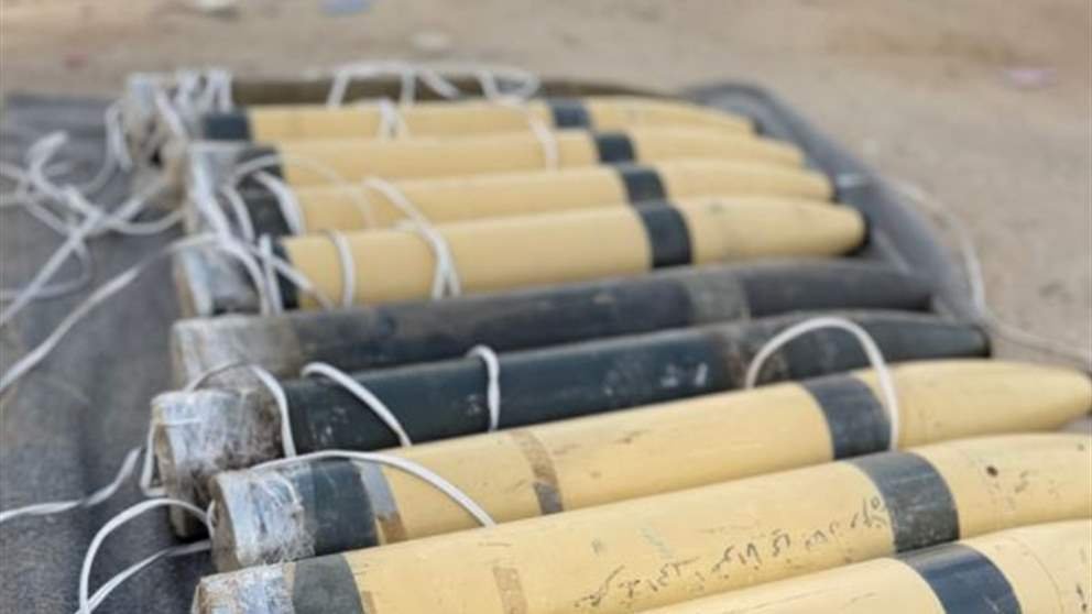 المنصة والصواريخ التي عثر عليها الأمن السوري