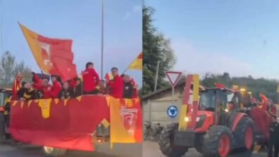 فيديو – صعد للدرجة الرابعة فاحتفل بـ "جرّار زراعي"