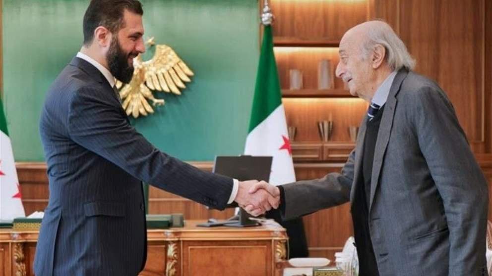 لقاء جنبلاط والشرع في دمشق.. ماذا دار بينهما؟