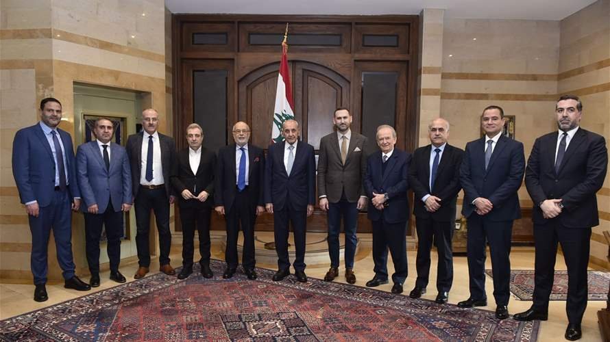 بري استقبل المفوض السامي للأمم المتحدة لشؤون اللاجئين وتيمور جنبلاط على رأس وفد