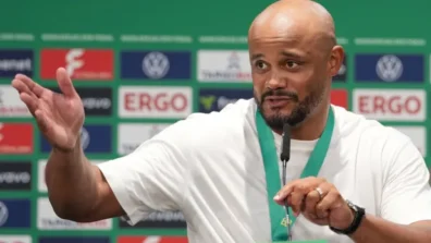 كومباني يثني على تألق حارسه أوربيغ في نهائي كأس ألمانيا