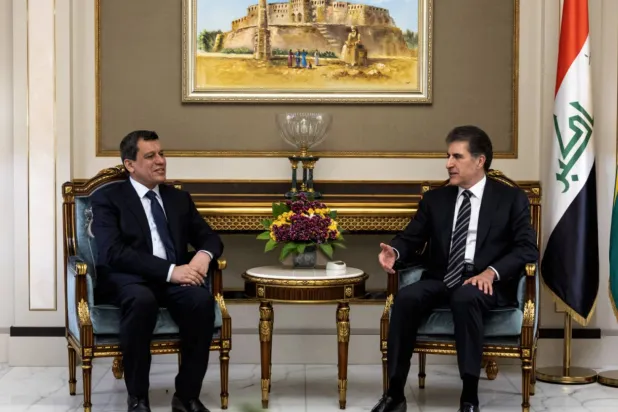 رئيس إقليم كردستان يستقبل مظلوم عبدي في أربيل