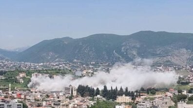 غارة إسرائيلية على بلدة حبوش استهدفت محيط حسينية النساء في البلدة