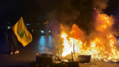 مناصرون لـ«حزب الله» يتظاهرون في بيروت احتجاجاً على الاتفاق مع إسرائيل