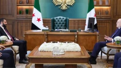 الشرع استقبل ميقاتي في قصر الشعب بدمشق