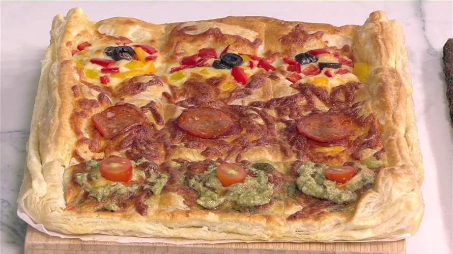 4 نكهات في بيتزا واحدة… وصفة مميزة على طريقة الشيف فادي زغيب (فيديو)