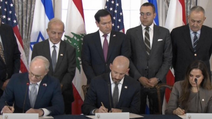 توقيع إطار عمل مشترك بين لبنان وإسرائيل