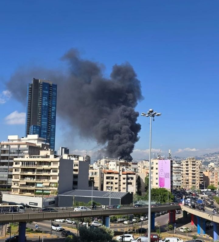 بالفيديو… إندلاع حريق كبير في الدكوانة